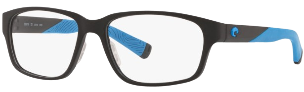 Matte Black Blue Rubber