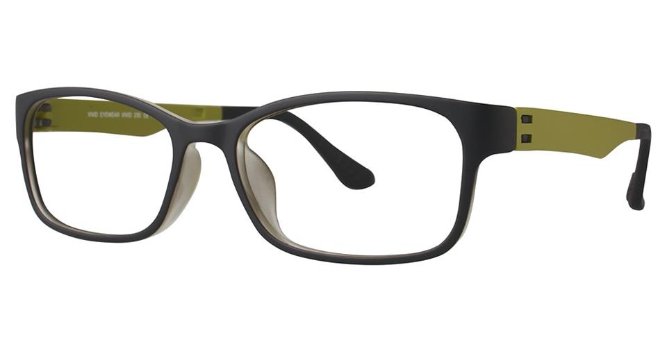 Black Matte / green