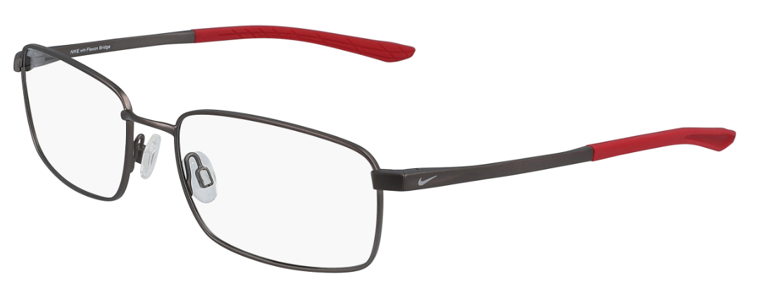 066 Brushed Gunmetal / Gym Red