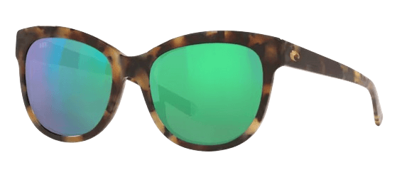 Shiny Vintage Tortoise Green Mirror